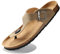 Yeeteepot Chanclas Mujer Hombre Cuero Sandalias de Dedo Playa Piscina Flip Flops Verano Corcho Zapatillas Ligero Antideslizante Chancletas Kaqi 37 EU = 38 CN