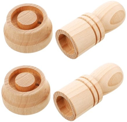 VICASKY 2sets Wooden Paper Plant Pot Maker Newspaper Pot Making Tools for Garden Paper Craft Seedling Maker for Diy Starter