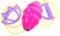 ERINGOGO 1 Set Puller Ball Hover For Pool Wheelbarrow Ring Toss Game Air Tubes Balls Drone Juggling Balls Pink
