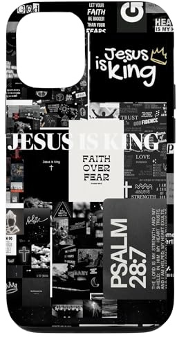 Black And White Christian Faith Collage Bible Verses Case for iPhone 12/12 Pro