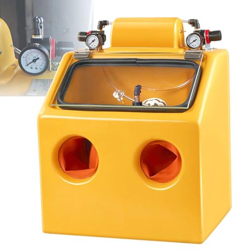 YMXEURSC Sand Blaster Cabinet,Heavy Duty Wet and Dry Sandblaster,Abrasive Bead Grit Blaster Sandblaster,Stable Air Pressure