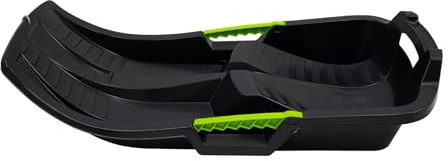 KHW Kinderbob Schlitten 79 cm Anthrazit | robuster Kunststoffrodel mit Brems- & Lenkfunktion | leicht & wendig | frostbeständig | inkl. Zugseil | Made in Germany | TÜV-geprüft