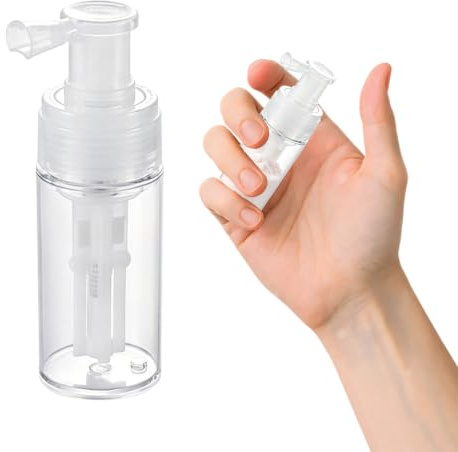Penfuzon Powder Spray Bottle, Edible and Fabric Glitter Spray, 110ml Transparent PET Container for Cake Decorating and Hair Styling, Fine Mist Dispenser for Talcum Powder and Dry Shampoo Application