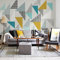 Poowef 3D Wallpaper fond D' Plat Mur À L'Arrière-Plan Géométrique Moderne Salon Papier Peint De Style Scandinave Minimaliste Peinture Murale Mur Vidéos Transparente Chiffon