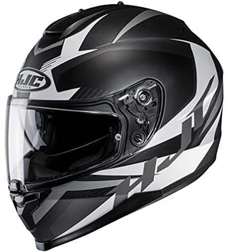 HJC Unisex – Erwachsene NC Motorrad Helm, Schwarz/Weiss, S