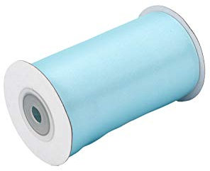 Satinband 100mm x 10m Rolle - FARBAUSWAHL in 3/6/12/18/25/38/50/75/100mm - farbecht & waschbar - Schleifenband für Ostern - Geschenkband zum Verpacken Dekorieren Basteln - Hellblau 311