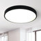 Style home 2PCS 36W LED Deckenleuchte Deckenlampe aus Metall, Warmweiß 3000K, Ø40x4cm, Runde Leuchte für Wohnzimmer Schlafzimmer Küche Büro Flur Diele Balkon (Schwarz)