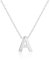Philip Jones Initial Necklace Letter A Created with Zircondia® Crystals