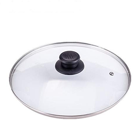 BoBoHome Couvercle De Remplacement Pour Casseroles Et Casseroles, Casserole, Cocotte, Couvercle De Poêle, Couvercle En Verre (34 Cm)