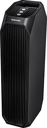 Toshiba CAF-Z45IT - Purificador de aire instantáneo transparente, 3 en 1 Air Purifier, CADR 228 m³/h, 45 m², HEPA H13 con filtro activo de carbono y UV LED, apto para alergias, para casa u oficina,