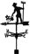 Fenteer Acier Inoxydable Girouette Figurine, Pratique Indicateur de Direction du Vent, Vintage Style Ferme Scène Extérieurs pour La Maison Jardin Artisanat - Farmer