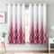 Metro Parlor Rote Weihnachts-Verdunkelungsvorhänge, 160 cm Länge, 2 Paneele, Ombré-marokkanische gemusterte Vorhänge für Wohnzimmer Schlafzimmer, wärmeisolierte Fensterbehandlungen, 132.1x160 cm