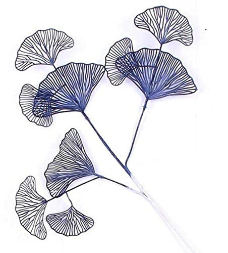 Künstlicher Ventilator Blatt Simulation Pflanzen Dekoration Zuhause Weihnachtsdeko Balkon Wohnzimmer Schreibtisch Dekoration Blumengesteck-tiefblau