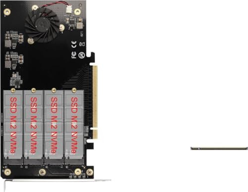 Delock PCI Express x16 Karte zu 4 x intern NVMe M.2 Key M