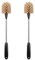 Brosse à Bouteille d'eau - Brosse à Bouteille d'eau à Long Manche en Acier Inoxydable 38cm pour Mugs, Tasses à café, Bouteilles à Boire, Verres d'évier, Brosse nettoyante de Cuisine 2 pièces Marron