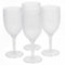 Cambridge Fete Set of 4 Large Plastic Wine Glasses – Premium Reusable Wine Glasses for Picnics, Camping, BBQ, Party, Outdoor/Indoor, Hot Tubs/Pools, Clear Diamond Effect BPA Free Plastic, Easy Clean