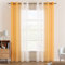 EMEMA Voile Vorhang Zweifarbiger Vorhang mit Ösen Transparente Gardine Ösenschal Fensterschal Lichtdurchlässig für Schlafzimmer 2er Set 140x245cm Orange