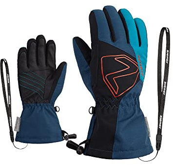 Ziener Kinder Laval Ski-Handschuhe/Wintersport | wasserdicht, extra warm, Wolle, hale Navy stru, 4