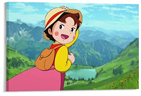 Heidi, ein Mädchen der Alpen Poster Clara Sesemann Anime Poster Malerei Leinwand Wandkunst Wohnzimmer Poster Gemälde 20 x 30 cm