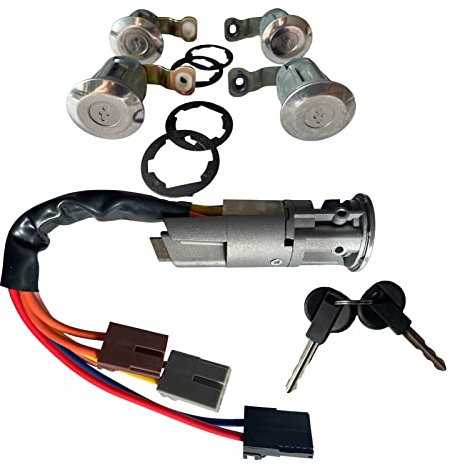 Antivol de Direction + 4 Barillets de Portes avec Clés et Joints compatible pour BERLINGO et PARTNER de 1996 à 2011-4162.W4 9136.H9 9135.H1