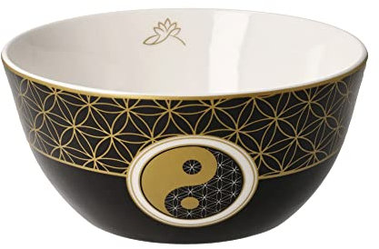 Schale Lotus - Yin Yang schwarz