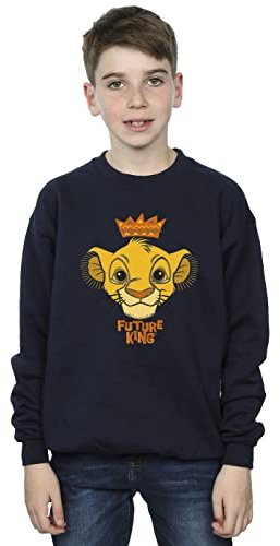 Official Licensed The Lion King Future King Boys' Sweatshirt - Cozy Fleece Lining, Durable Print, Official Disney Apparel, UK - Available in Multiple UK Sizes - Machine Washable - Officially Licensed