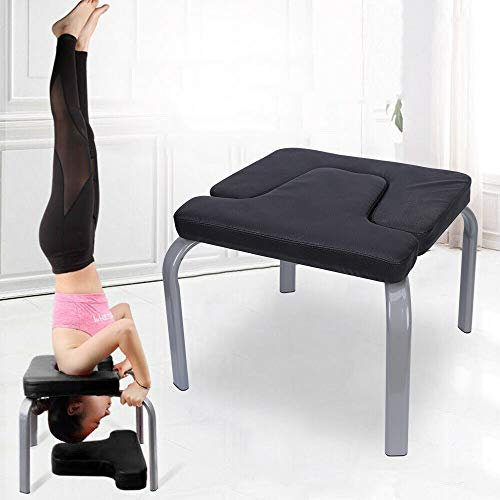 SHZICMY Yoga Trainingskopfständer Kopfstandhocker Yoga Inversionstrainer Schwarz Yogastuhl für Yoga-Anfänger