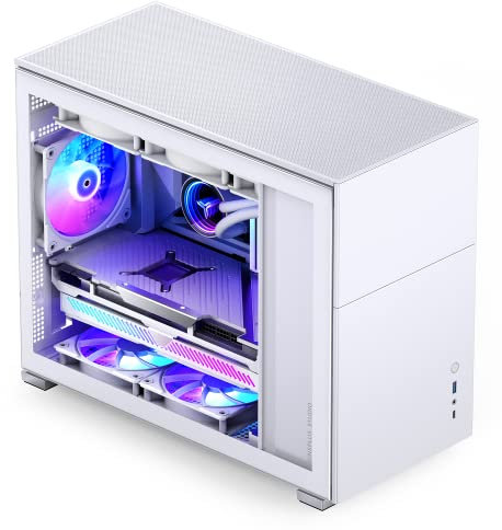 Jonsbo D31 mATX Gehäuse, Vetro Temperato - bianco