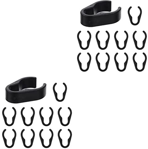 ABOOFAN 20pcs Plastic Clips Mic Cable Clips Microphone Cable Clamps for Home Mic Accessories