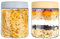 Lot de 2 Pots D'avoine de Nuit de 500ml,Récipients D'avoine de Nuit pour Pots à Salade D'avoine Yaourt Chutney Confiture,Épices Bocaux Verre Réutilisables avec Couvercles à Vis D'étanchéité Mason Jar