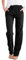 Leinenhose Damen Hose Sommer Musselin Leinen Hosen Stoffhose Einfarbig Freizeithose Gerade Geschnitten Strandhose Sommerhose mit Taschen (Schwarz, M)