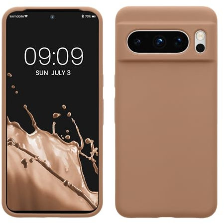 kwmobile Housse Compatible avec Google Pixel 8 Pro Coque - Housse de téléphone Protection Souple en TPU Silicone - Cappuccino