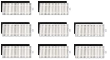 Compatible con Cecotec Conga 1090 990 Vital / 999. Vital Robot Aspirador Repuesto Cepillo Lateral Principal Filtro Hepa fregona Piezas de Trapo (Color : X8 PCS)