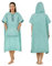 Zingtto Surf Poncho Wickelmantel, extra groß, dick, Handtuch-Poncho für Damen und Herren, mit Kapuzentasche für Strand, Schwimmen, 104,1 x 83,8 cm, Blaugrün