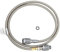 Gas Hose 107cm Length with Stainless Steel Flexible Propane Adapter Hose EN417 Lindal Valve Male for Camping