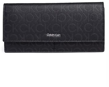 Calvin Klein Damen Geldbörse Portemonnaies Business L Trifold Schwarz