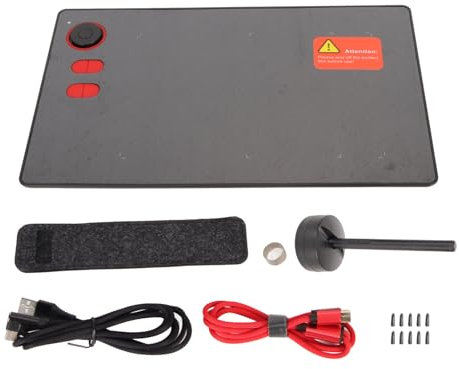 Zeichentablett, Grafiktablett mit Eingabestift ohne Akku 8192, Druckempfindlichkeit, 4 Shortcut-Tasten, Stift-Tablet, 8,4 x 5,7 Zoll, Zeichenblock
