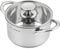 FLORINA Casserole en Acier Inoxydable (6 l) I 24 cm de Diamètre I Casserole Économe en Énergie FALCON I Casserole Induction avec Couvercle en Verre I Inox I Tout Feux