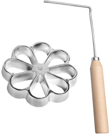Rosetten-Eisen-Form mit Griff, Waffel-Timbale-Formen, Blume