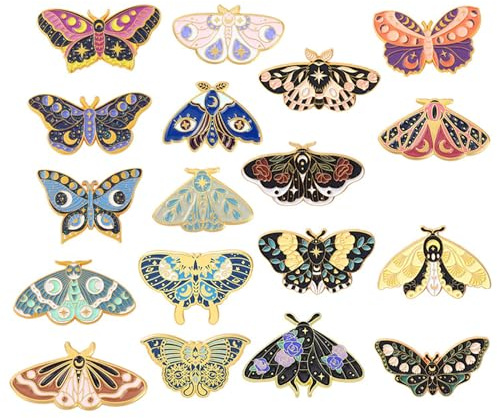 10 stücke Schmetterling Emaille Pins Set Nette Emaille Rucksäcke Pins Kühlen Horror Emaille Anstecknadeln Broschen Emaille Schmetterlingsnadeln Anstecknadeln Für Hüte Kleidung Frauen Männer, Small