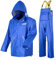 Navis Marine Herren Regenanzug 3-teilig-Wasserdichte PU Jacke und Hose mit Kapuze - Robuste Latzhose mit reflektierenden Streifen WS-005 (Navy,S)
