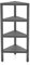 DIVCHI 4 Tier Corner Shelf Triangle Space-Saving Freestanding Shelving Unit | Storage Shelves | Display Rack | Bookcase | Kitchen Stand | Living Room Organiser | Bedroom Bookshelf (Grey)