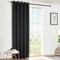 NAKIHOUSE Black Blackout Curtains, Thermal Curtains 66 Wide x 72 Drop Super Blackout Eyelet Ring Top Curtains Bedroom, Single Curtain for Door Doorway Window Living Room Bedroom, 1 Panel