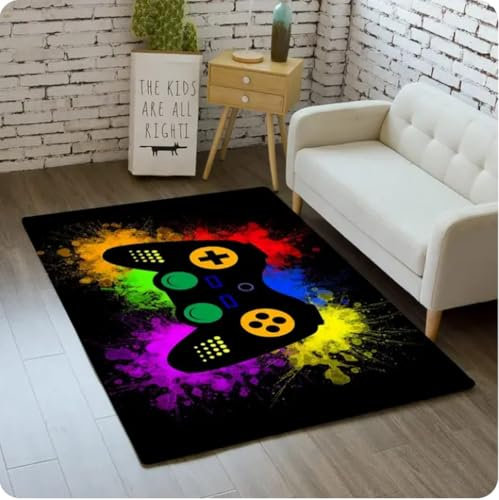 PASPRT Gaming Controller Area Rugs for Room Decorations Gamer Living Room Carpet Hallway Balcony Runner Mat Bedroom Doormat 50X80Cm