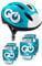 Stamp Combo Bleu Casque + COUDIERES GENOUILLERES SKIDS Control Bébé Unisexe, Blue, 50-56 cm