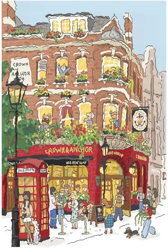 Rolife Puzzle 1000 Teile Erwachsene 50 x 75 cm Blaue Pappe Kinder Jigsaw Puzzle ab 8 Jahre Kinderpuzzle für Mädchen Jungen Weihnachten Geschenk (Welcome to Covent Garden)