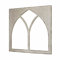 Loberon Deko-Fenster Kiraline, Harmonische Rundbögen, Kunstvolles Design, mit Antik-Finish, Besonderer Wandschmuck, Wanddekoration, MDF, Eisen, antikweiß