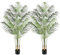 Keeplush Künstliche Palme, 2 m hoch, künstliche Palme, Innendekoration mit 18 Stämmen und echter Rinde, künstliche tropische Areca-Palme, Seide, Bodenpflanze im Topf für Zuhause, Büro, Wohnzimmer,