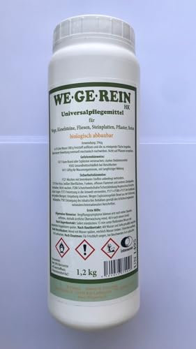 Heinrichs Agrar Spezial Grünbelagentferner für Stein, Kieselsteine, Steinplatten, Wege 1,2 kg biologisch abbaubar - Universalpflege für Wege und Plätze