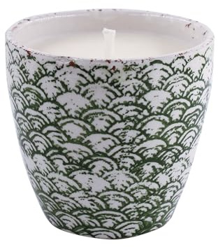 Cerabella Squamis Outdoor Duftkerze Duck Green Medium 1000 g im Terrakottatopf